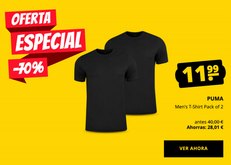 PUMA Men's T-Shirt Pack of 2 solo 11,99 €