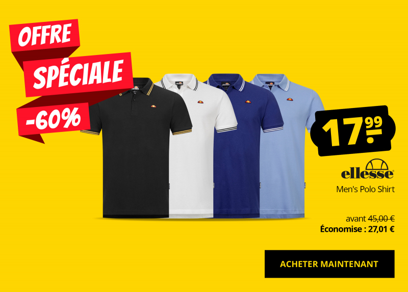 ellesse Men's Polo Shirt seulement 17,99 €!