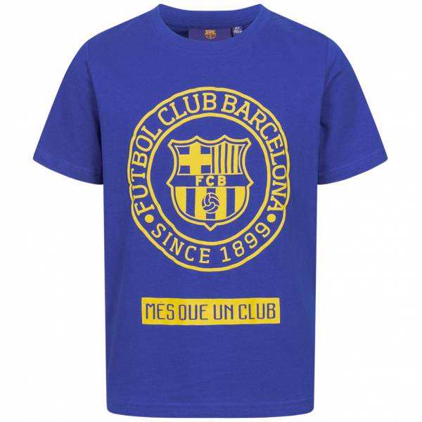 FC Barcelona Emblem Kinder T-Shirt Blue FCB-2-024