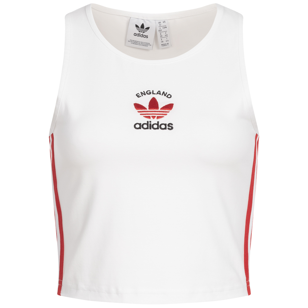 England adidas Originals 3 Stripes Cropped Tank Top GP1918 | SportSpar.com