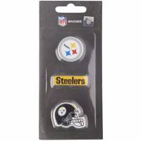 Pittsburgh Steelers NFL Metal Pin Badges Set of 3 BDNFL3PKPS
