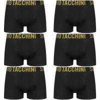 Sergio Tacchini Hombre Calzoncillos bóxer Pack de 6 negro/dorado