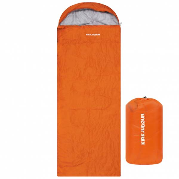 KIRKJUBØUR® &quot;Søvn&quot; Outdoor Sleeping Bag 220 x 75 cm 15 °C orange