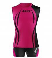 Zeus Kit Klima Damen Sport Trikot + Shorts fucsia/nero