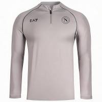 SSC Napoli EA7 Emporio Armani Uomo Felpa EASSCN25T16K-SILVER