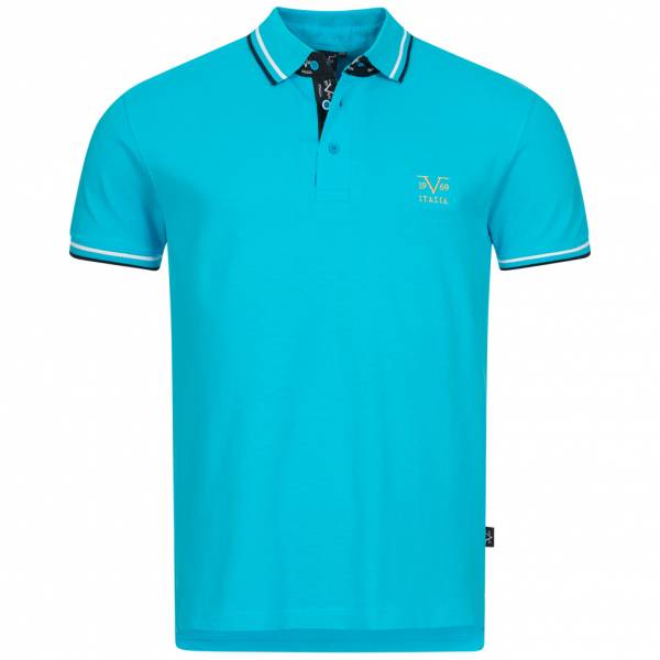 19V69 Versace 1969 Ricamo Retro Herren Polo-Shirt VI20SS0006B türkis