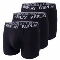 REPLAY Basic Cuff Logo Hombre Calzoncillos bóxer Pack de 3 I101102-N011