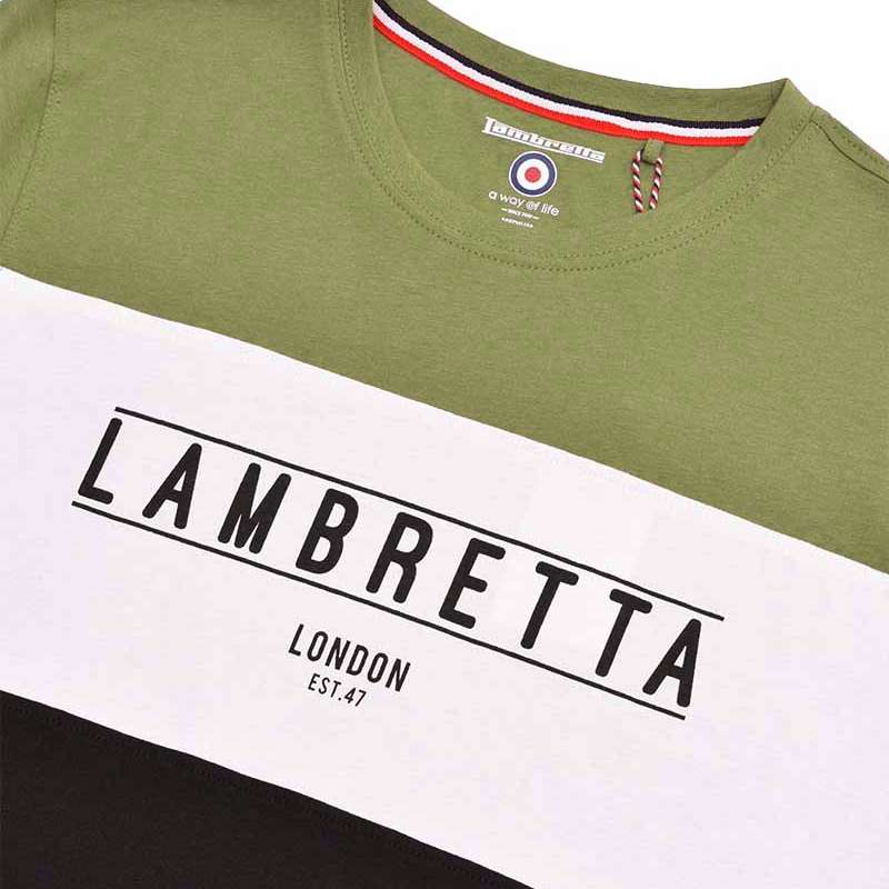 T-shirt Blanc Lambretta Agent - Motif Scooter Rétro, Tailles S à XL, Neuf