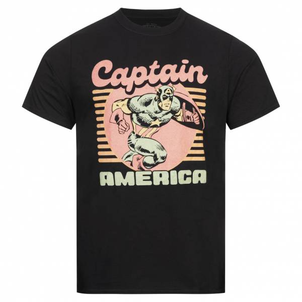 Captain America Marvel 70s Retro Heren T-shirt FBMTS767BLK