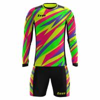 Zeus Kit Port.Vintage Hommes Maillot de gardien de but Ensemble fuxia/verdefluo