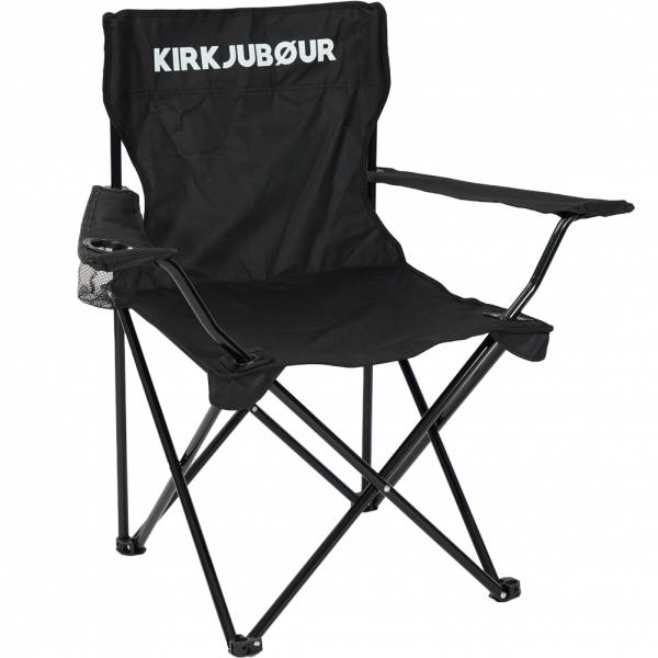 KIRKJUBØUR ® &quot;Njörd&quot; Chaise de camping noir