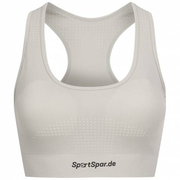 SportSpar.de&quot; SparMieze&quot; Mujer Sujetador deportivo de fitness gris