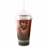 San Francisco 49ers NFL Fan Bicchiere con cannuccia DWNFLFADETSRSF