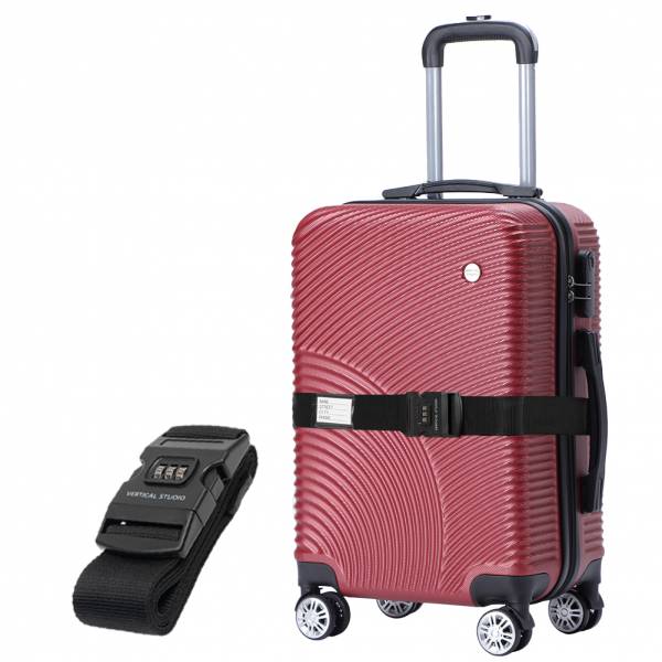 VERTICAL STUDIO &quot;Malmö&quot; 20&quot; Hand Luggage Suitcase wine red incl. FREE luggage strap