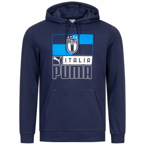 Image of Italia FIGC PUMA FtblCore Uomo Felpa con cappuccio 767126-09