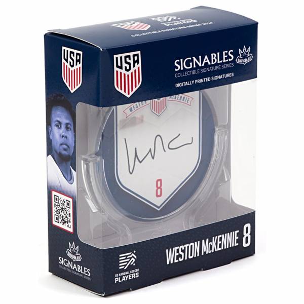 USA Weston McKennie #8 Pallone da calcio Oggetto da collezione 14 cm 850056417846