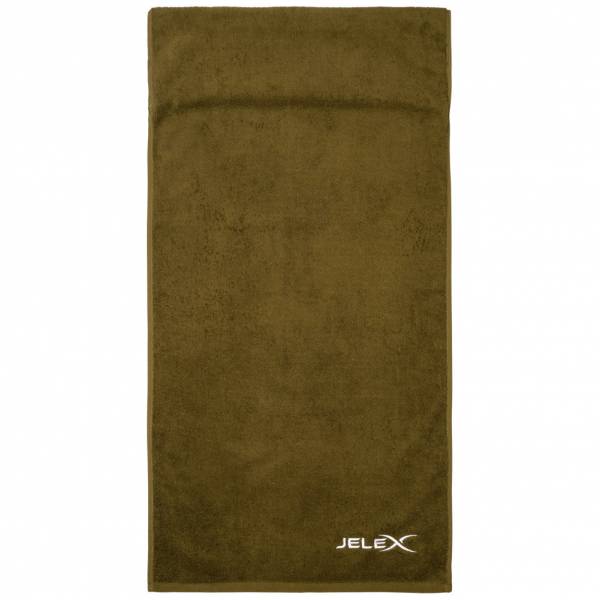 JELEX &quot;100FIT&quot; Fitness Towel with Zipped Pocket army green