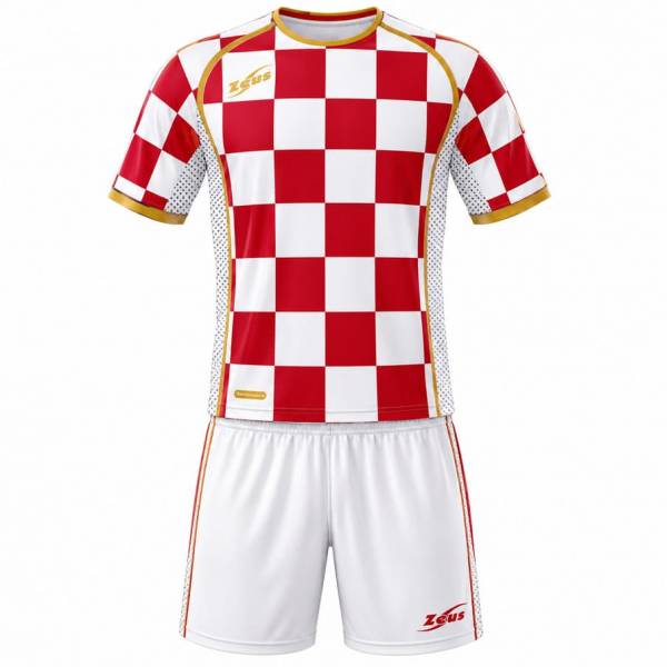 Zeus Kit Kroazia OLD Kit da calcio 2 pezzi bianco/granata
