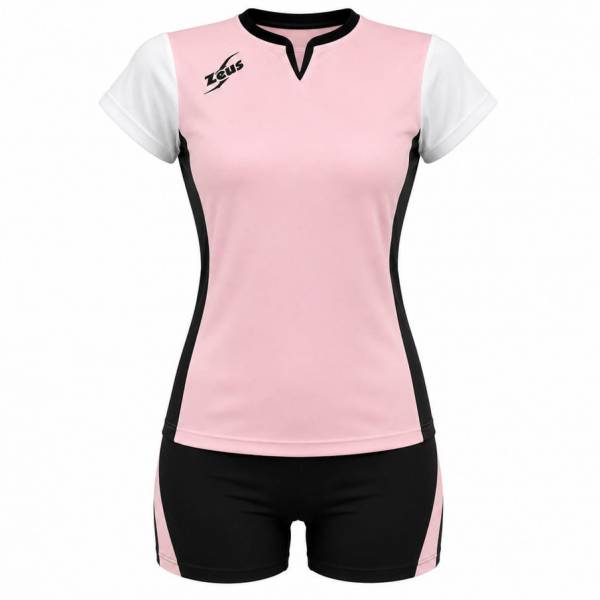 Zeus Kit Terry Femmes Maillot de sport + Short rose/nero