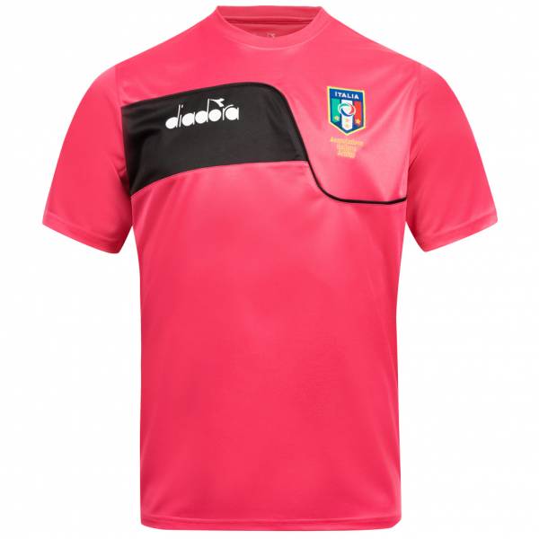 Italia AIA Diadora Uomo Maglia da arbitro a maniche corte per l'allenamento 102.173019-50156