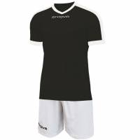 Koszulka piłkarska Givova Kit Revolution z krótkimi spodenkami biało-czarna