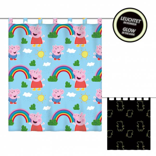 Cortina Peppa Pig 140 x 160 cm luminiscente 6686403001560