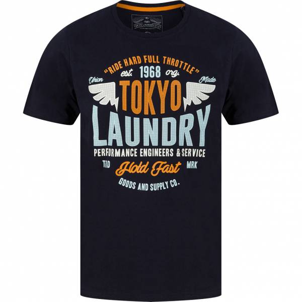 Tokyo Laundry Ferndale Mężczyźni T-shirt 1C18111 Niebiański kapitan Granatowy