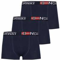 Geographical Norway Hommes Boxer-short Lot de 3 marine Pack-3-Navy