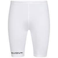 Givova Bermuda Skin Compression Leggings de sport Short cycliste blanc
