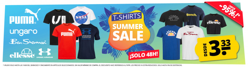 SOMMERSCHLUSSVERKAUF T-Shirts desde 3,33 €