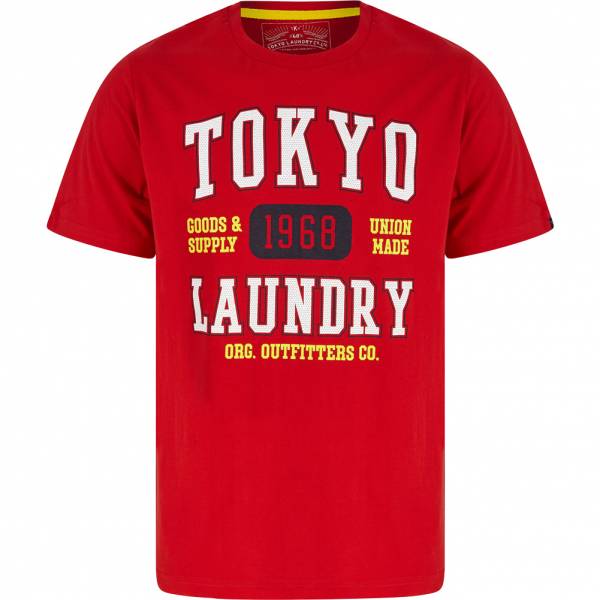 Tokyo Laundry Oakdale Hommes T-shirt 1C18116 Cerise Barados