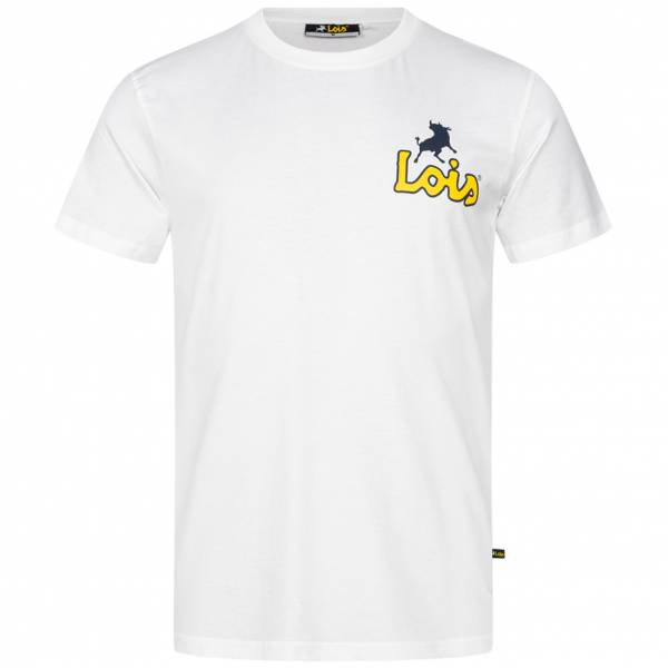 Lois Jeans Small Logo Herren T-Shirt 4E-LTSM-SL-White