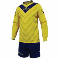 Givova Conjunto de fútbol Camiseta de portero con Short Kit Sanchez amarillo / azul marino