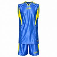 Zeus Kit Sante Maglia da basket + Shorts royal blue/giallo