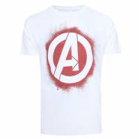 AVENGERS Marvel Stencil Logo Mężczyźni T-shirt FAMTS954WHT