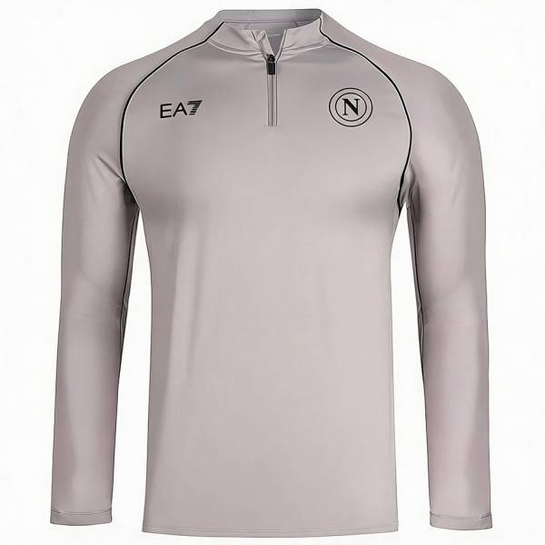 SSC Napoli EA7 Emporio Armani Uomo Felpa EASSCN25T16K-SILVER
