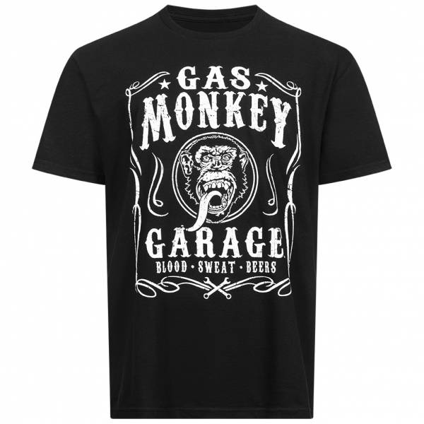 Lizenz GAS MONKEY GARAGE Blood Sweat & Beers Heren T-shirt GMMTS008BLK