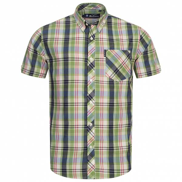 BEN SHERMAN Oxford Men Short-sleeved Shirt 1013394-GRASSGREEN