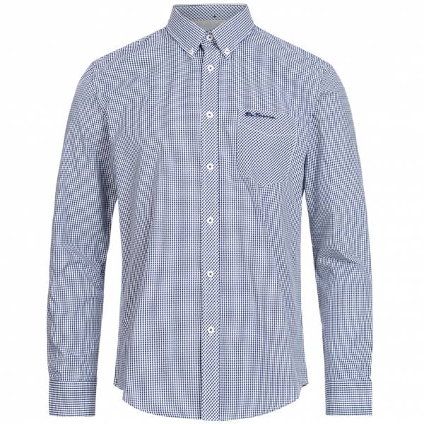 BEN SHERMAN Herren Langarm Hemd 0062087-150 Blue