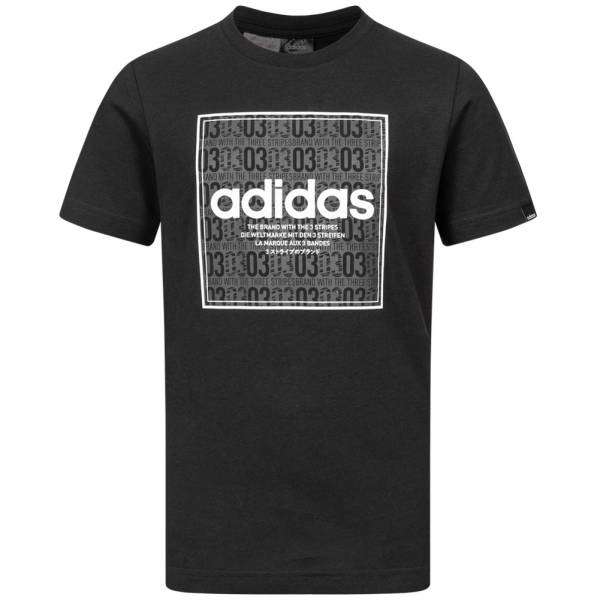 Adidas qqr box linear chłopcy t-shirt ge5963