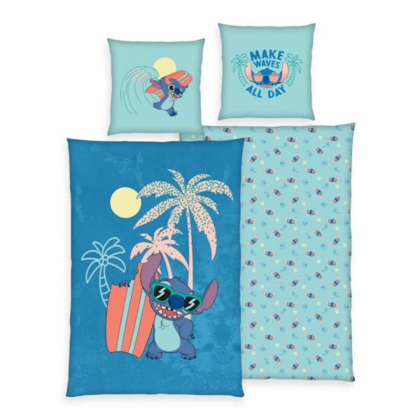 Lilo & Stitch Disney Bedlinen Set 135 x 200 cm + 80 x 80 cm 4481603050998