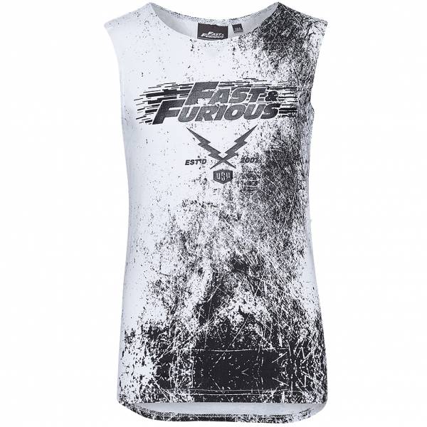 The Fast and the Furious Jungen Tank Top FFER1033-white