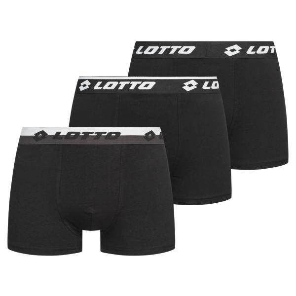 Lotto Retro Mężczyźni Bokserki 3-pak czarny MBXX1002NET-BLACK