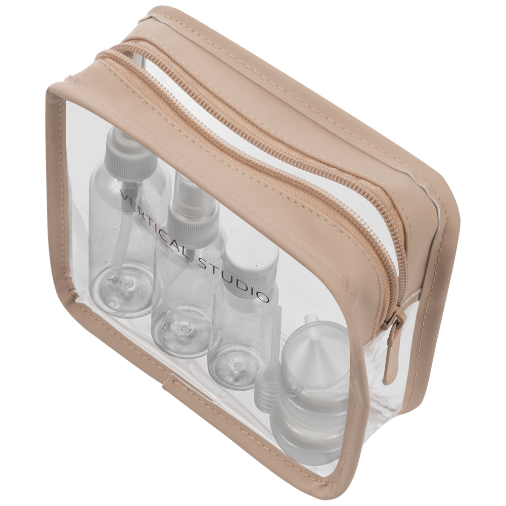 VERTICAL STUDIO Terråk Borsa per cosmetici con flaconi da viaggio beige