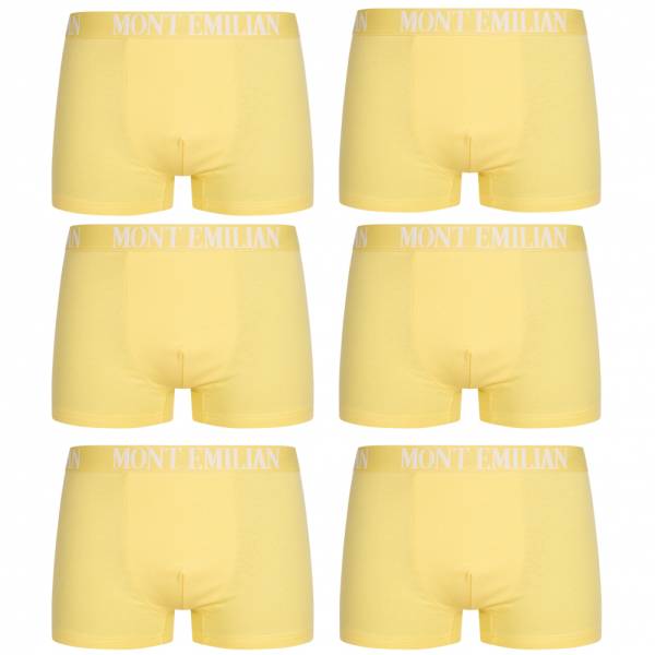 MONT EMILIAN &quot;Rouen&quot; Herren Boxershorts 6er-Pack gelb