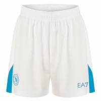 SSC Napoli EA7 Emporio Armani Uomo Pantaloncini per il gioco in casa EASSCN25G13-WHITE-AZZURO