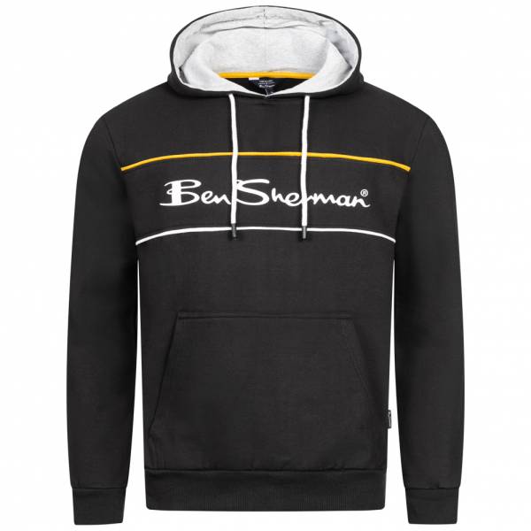 BEN SHERMAN Two Colour Panel Men Hoody 0067811-BLACK