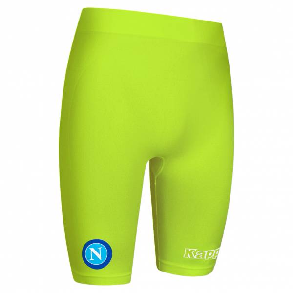 SSC Napoli Kappa Uomo Pantaloncini a compressione 31125IW-VERDE-CALCE