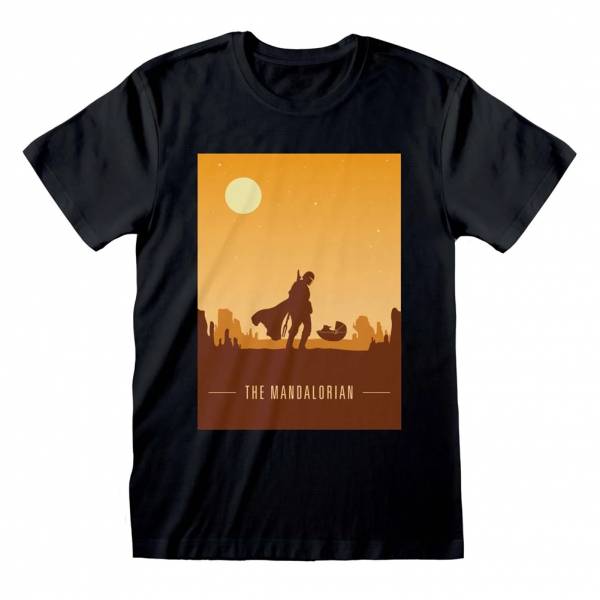 Star Wars: The Mandalorian Retro Poster Men T-shirt MAN00824TSB