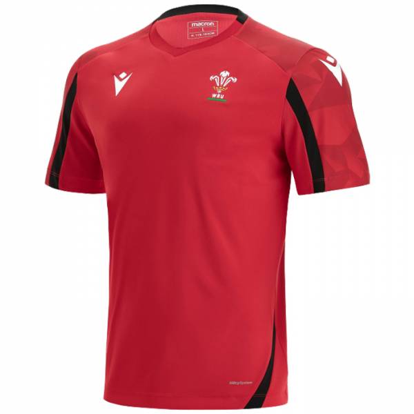 Reprezentacja Walii w rugby WRU macron Dzieci Koszulka treningowa do rugby 58538467